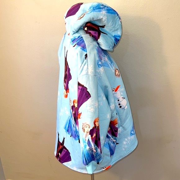 Disney Frozen II Elsa, Anna, and Olaf Long Sleeve Fleece Lined Hoodie Oversized - Picture 10 of 14